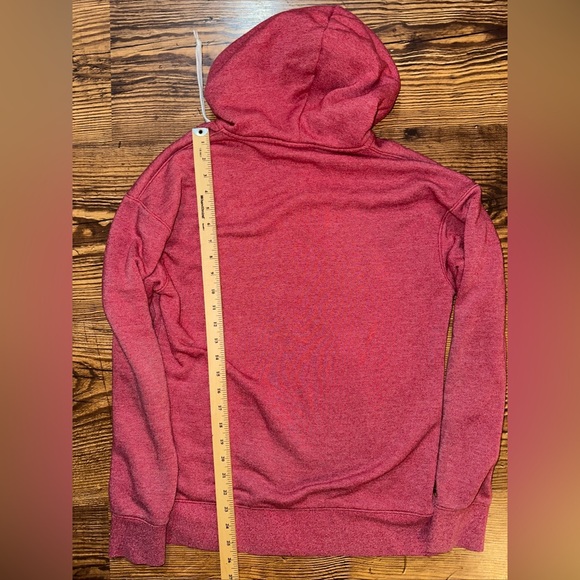 Nike Womens Full Zip Hoodie Size Small Light Red Oversized - Picture 2 of 6
